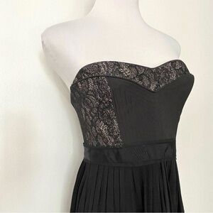 BCBGMaxAzria Black and Silver Textured Dress